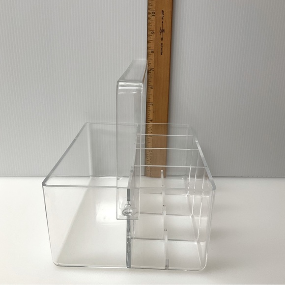 VINTAGE Acrylic Brush Caddy Handle Clear - Picture 10 of 10